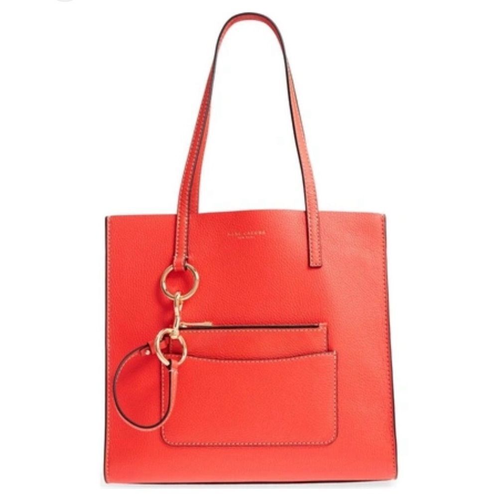 Marc Jacobs The Bold Grind East/West burnt orange leather pocket tote bag